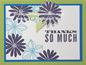 I love these flowers stamped in a strong color