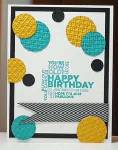 Courtesy of my Big Shot and Punches, I'm still designing cards with circles!