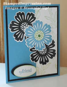 Card design with Mixed Bunch stamp set and mixed styles.