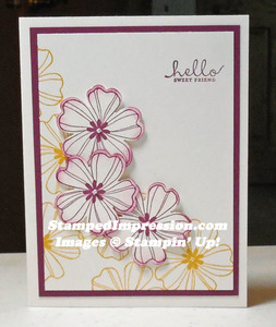 See how I used the Flower Shop stamp set in a simple card design.