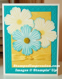 A matching stamp and punch make this card so easy to complete.