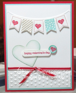 The large heart and punched sentiment show the easiest way to fix a mistake on your card