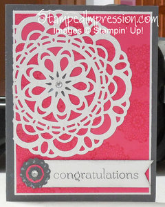 The paper doily is a main feature on this card design