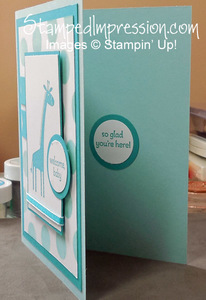 Easy to Make Welcome Baby Card - inside http://stampedimpression.com