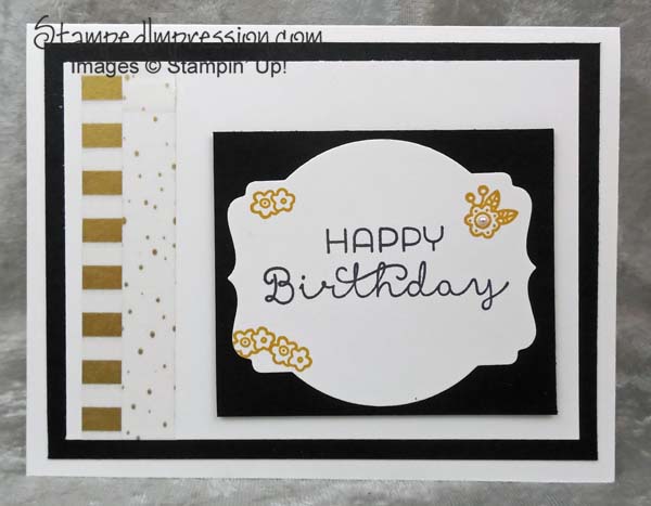 Simple, yet elegant, birthday card - http://stampedimpression.com
