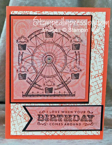 Vintage Carousel Birthday Card