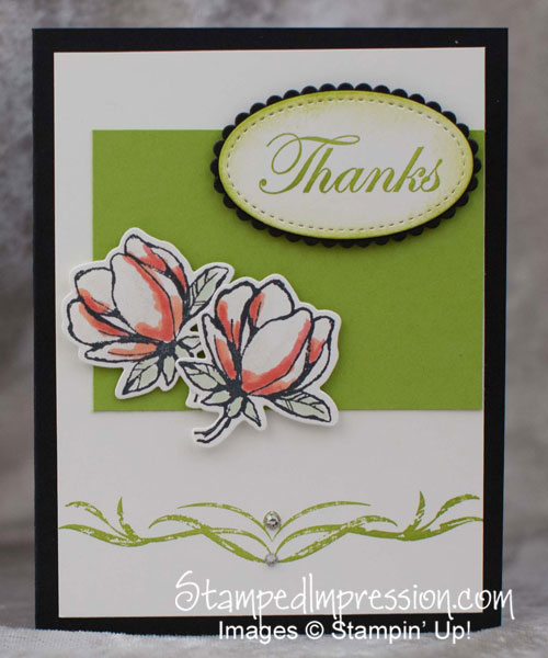 Step up a simple card design with Good Morning Magnolia.