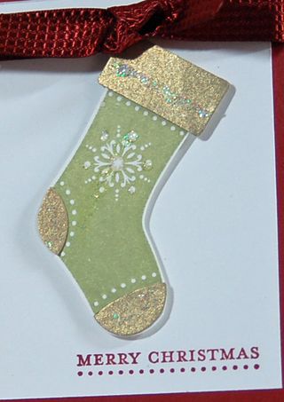 Dazzling Details add dazzling sparkle to this Stitched Stocking