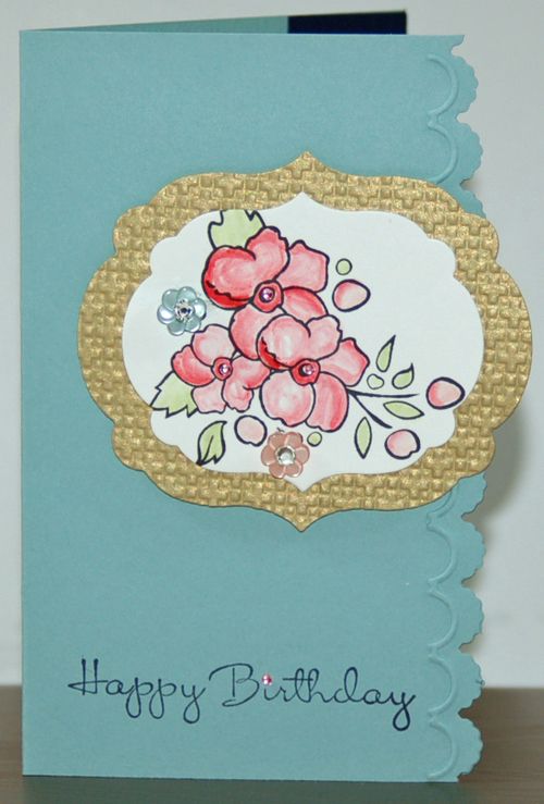 Notice the scalloped edge of the card front