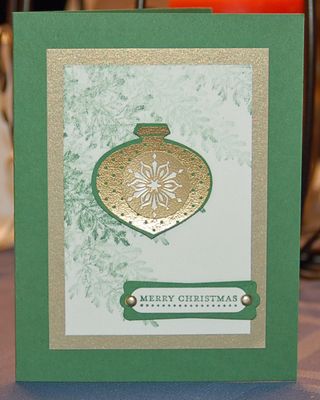 Notice how the punch matches the ornament's stamped image!