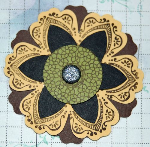 Never thought I'd mix Chocolate Chip and Basic Black on a flower!