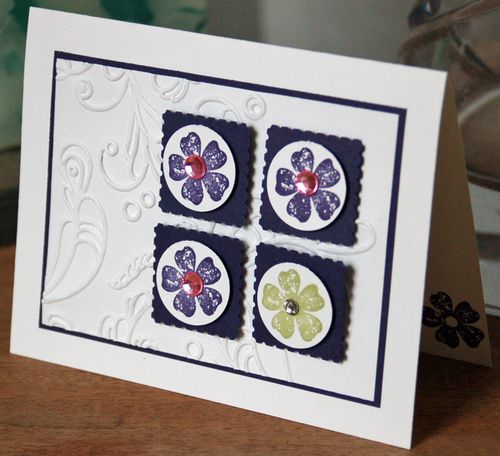 Notice the repeated flower on the inside of the card!