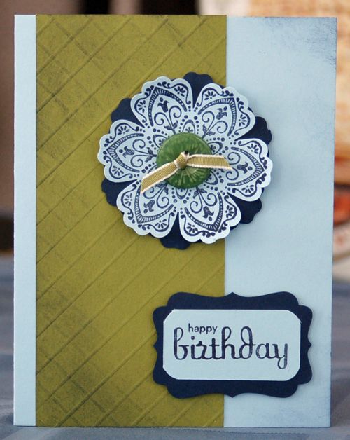 See how the diagonal scoring adds interest and texture to the card.