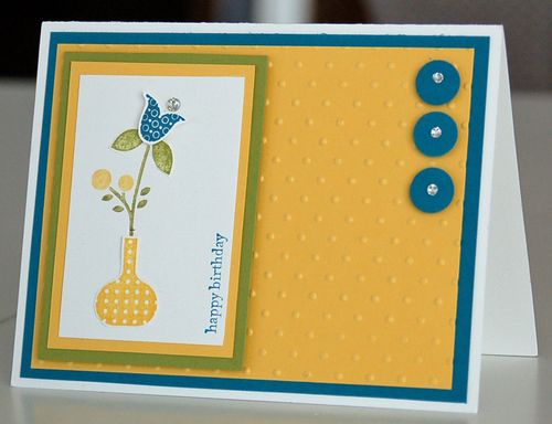 Island Indigo, Daffodil Delight & Old Olive - a bright,, wonderful color combination!