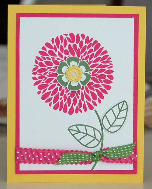 Anniversary card with Betsy's Blossoms. Pretty enough for a bride's bouquet!