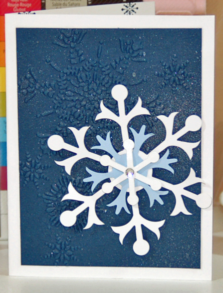 Snow Flurry die and my Big Shot make this card ever so easy and quick!