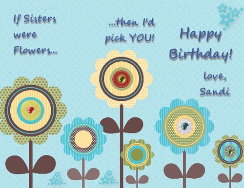 A digital birthday card for my sister!