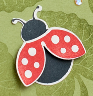 Hello Ladybug bundle used on a card