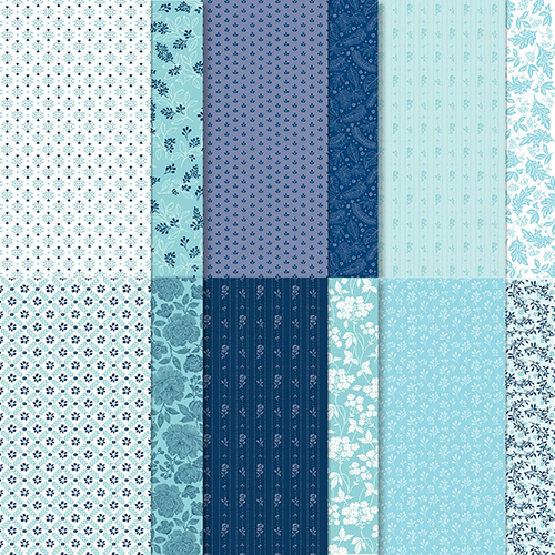 True Blue Florals 12x12 Designer Series Paper